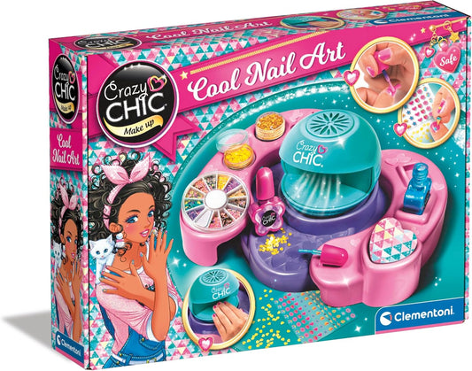 Clementoni- Crazy Chic Cool Nail Art Set for Kids