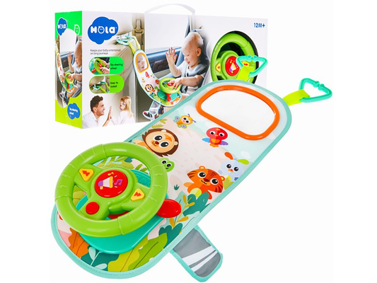 Hola Baby Car Steering Wheel Toy with Mirror