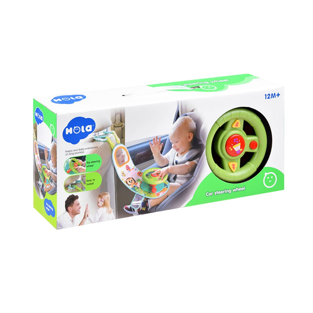 Hola Baby Car Steering Wheel Toy with Mirror