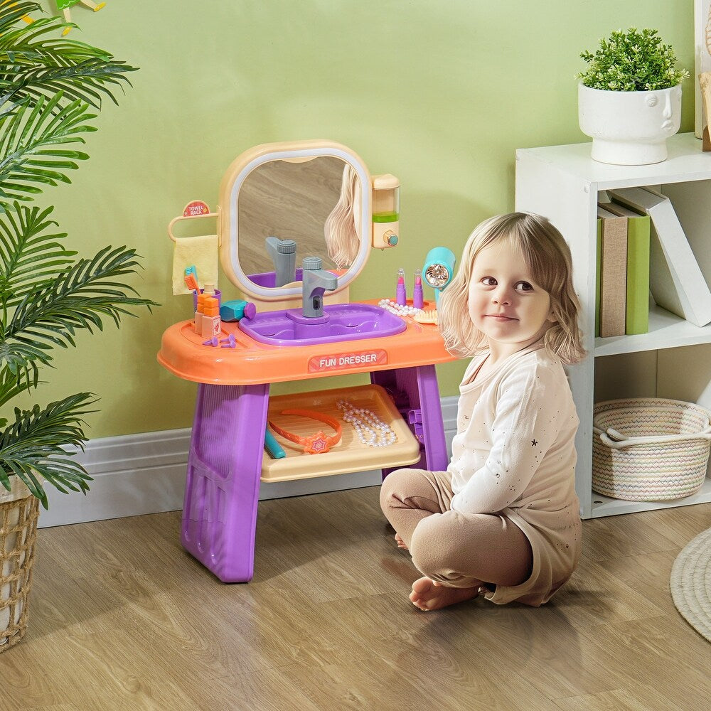 Toddler Makeup Table with Faucet