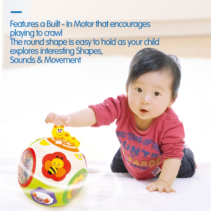 TUYU Hola Toys Electronic Catch-Me Activity Ball Kids Puzzle Musical Instruments Early Teach Shape/Number/Animal Children Learning Toys