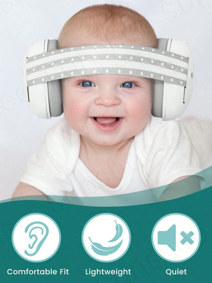 Ear Muffs For Infants With Elastic Headband - Baby Ear Noise Reduction Earmuffs - Baby Headphones