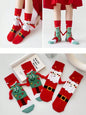 2 pairs of magnetic christmas couple holding hands socks