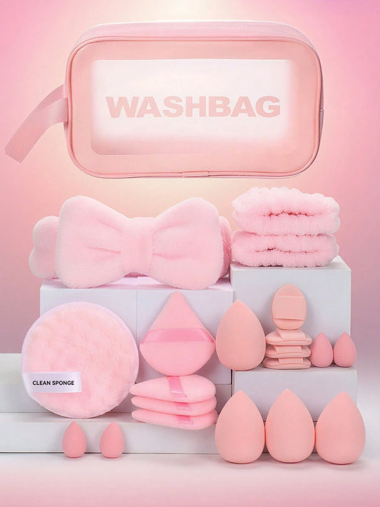 21pcs facial care set - includes toiletry bag