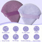 2 Pcs Reusable Powder Puff Triangle Dry Wet Velour Puff