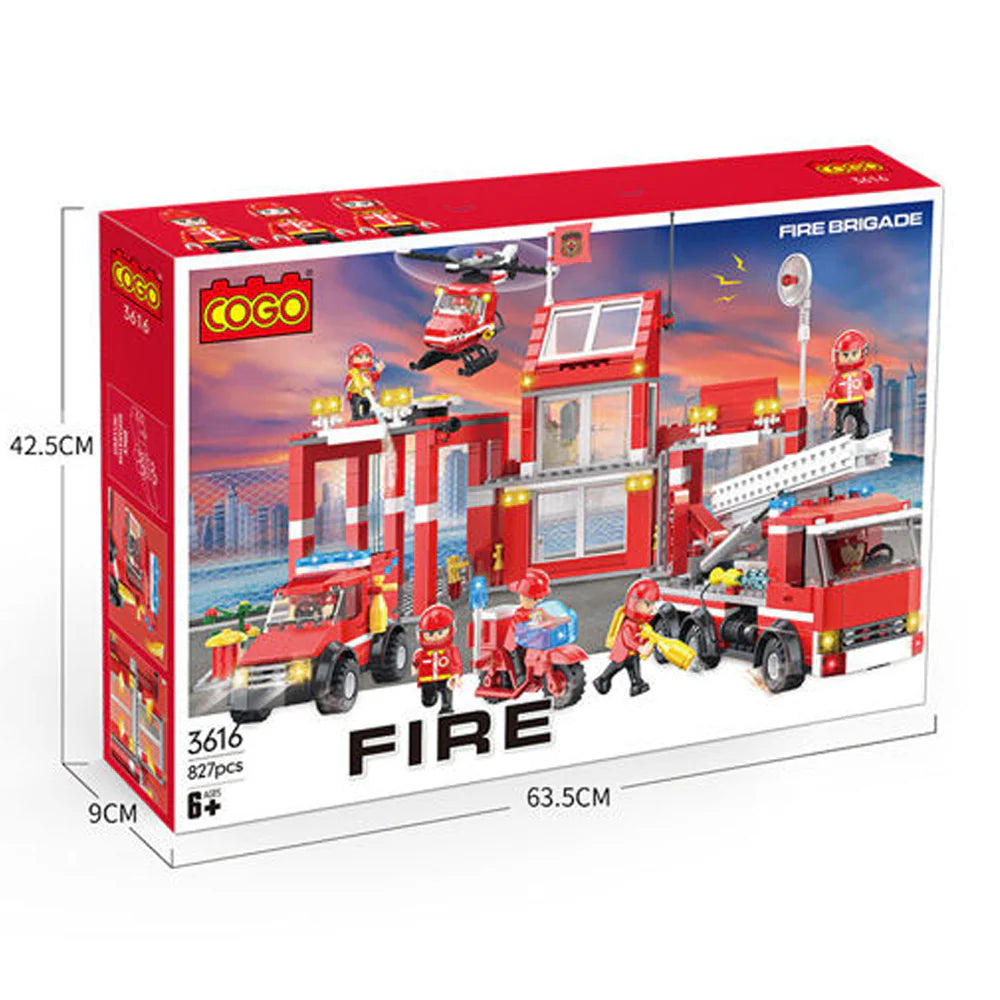 Fire Fighter and Rescue Truck Building Set