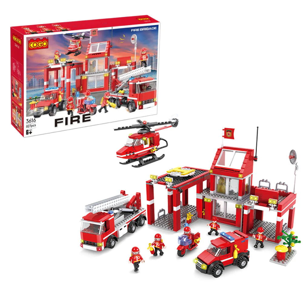 Fire Fighter and Rescue Truck Building Set