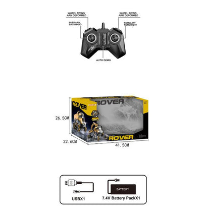 Rechargeable Remote Control Truck-Bulldozer with Robotic Wheels