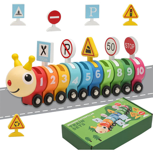 Wooden Caterpillar Train Sets