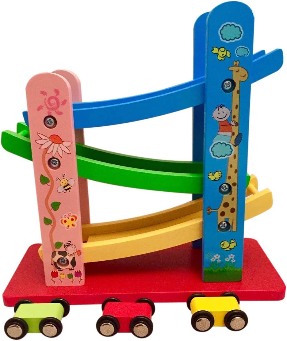 Wooden racing car toy