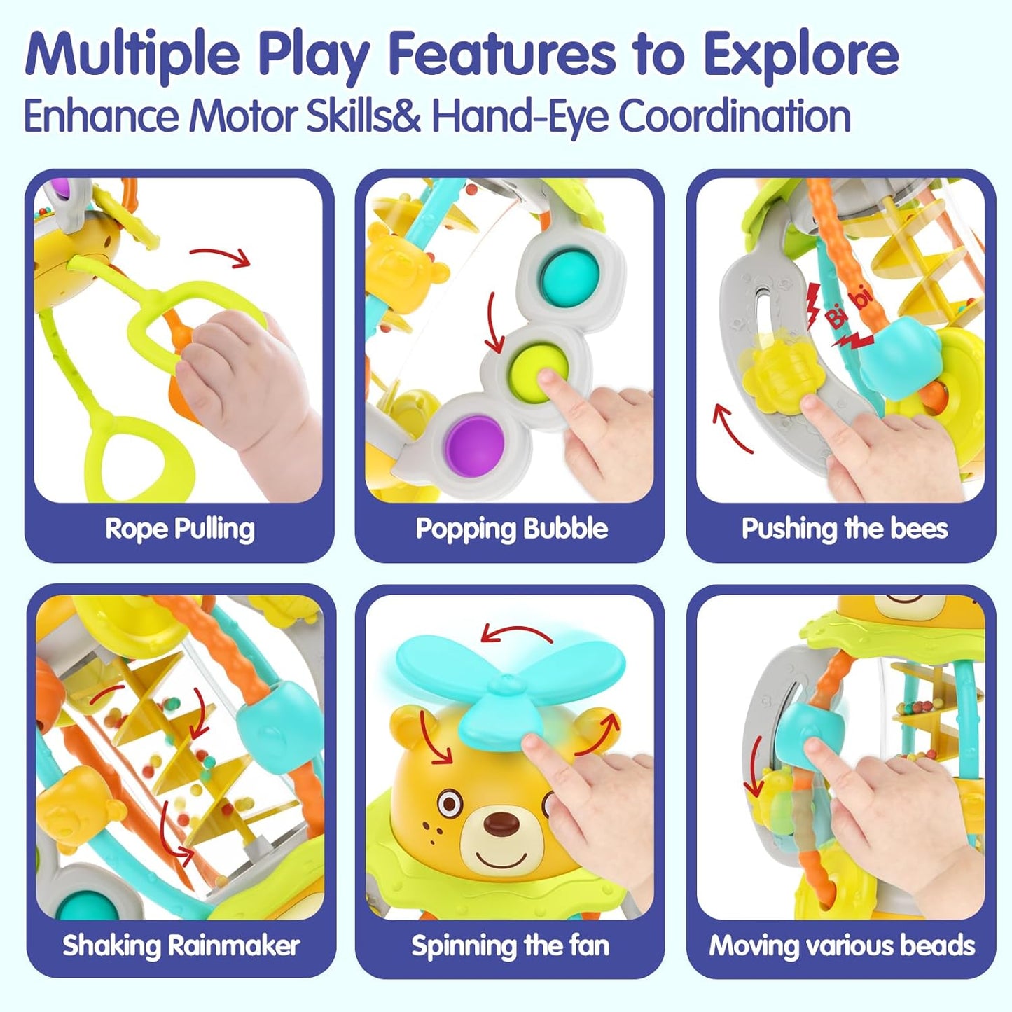 Shake and Pull Busy Activity Ball for Babies (6 Months+)