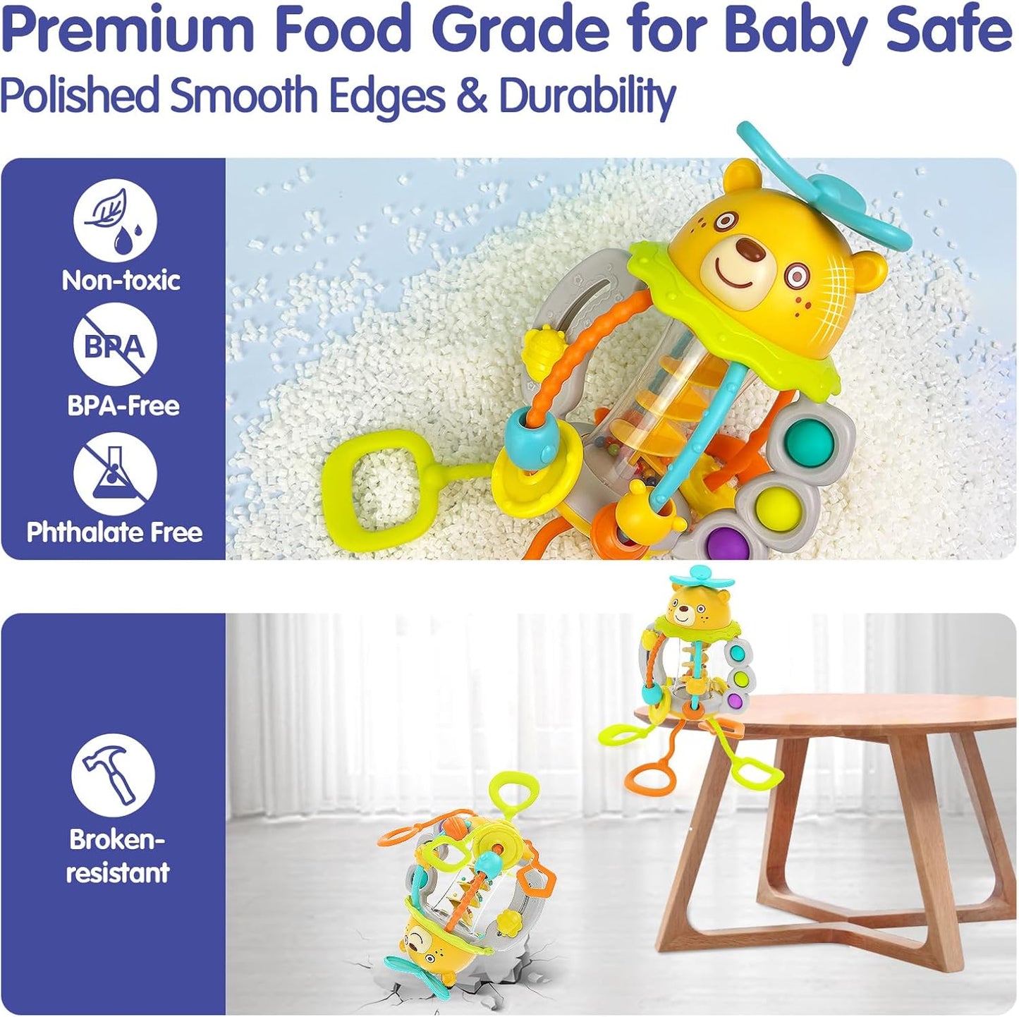 Shake and Pull Busy Activity Ball for Babies (6 Months+)