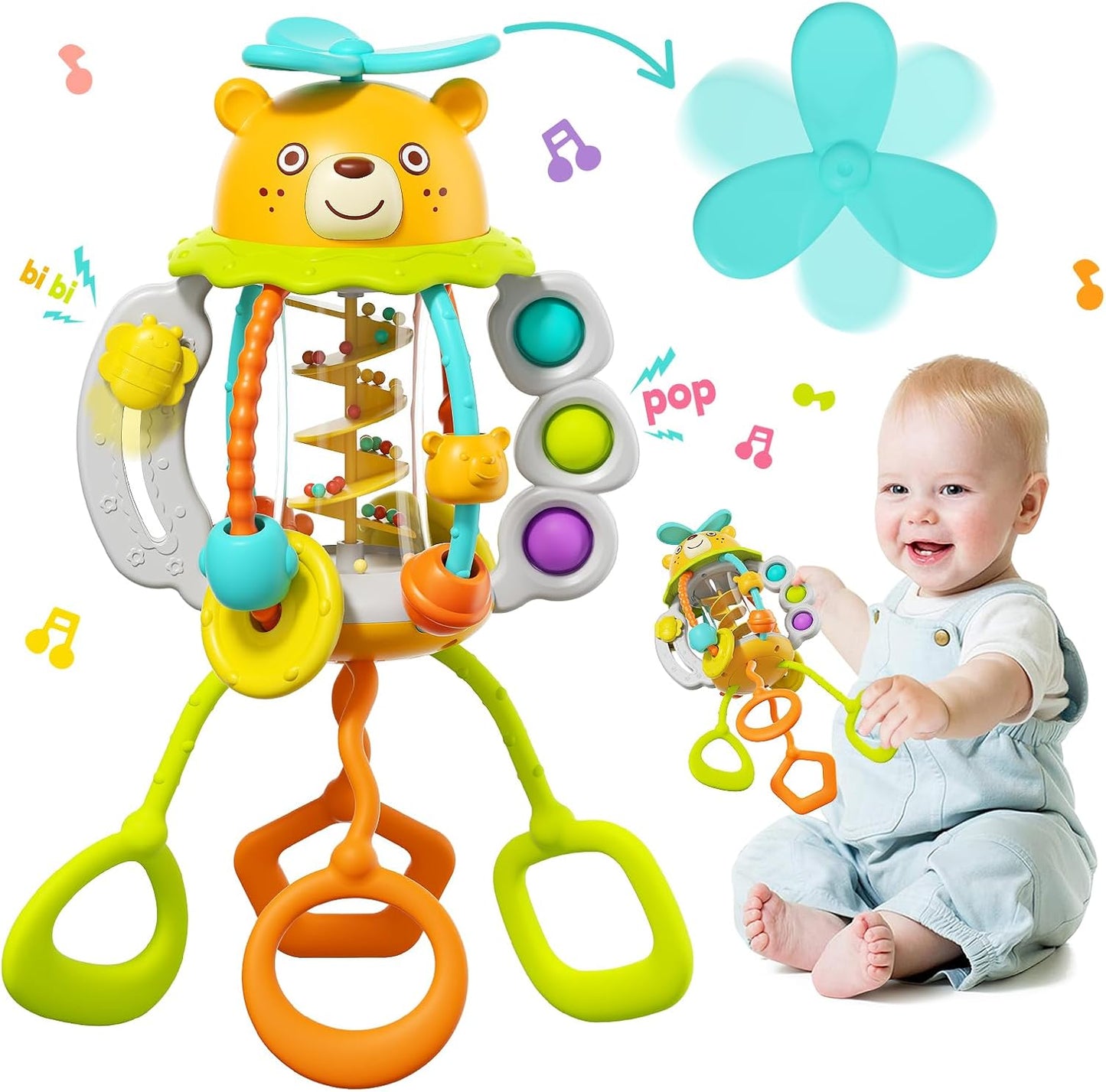 Shake and Pull Busy Activity Ball for Babies (6 Months+)