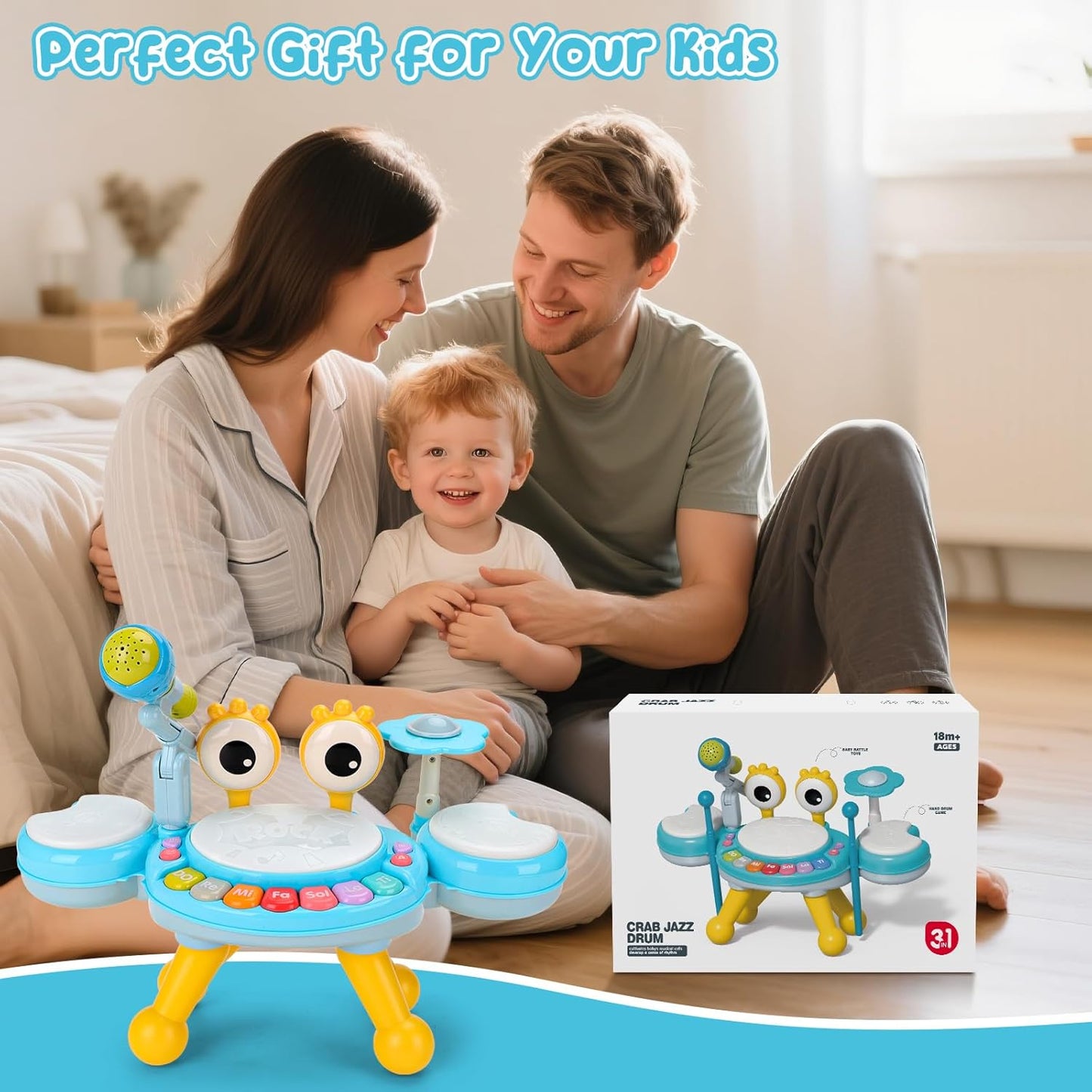 Drum Music Playset with Microphone