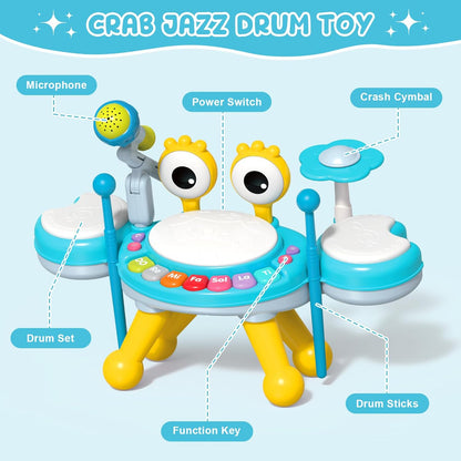 Drum Music Playset with Microphone