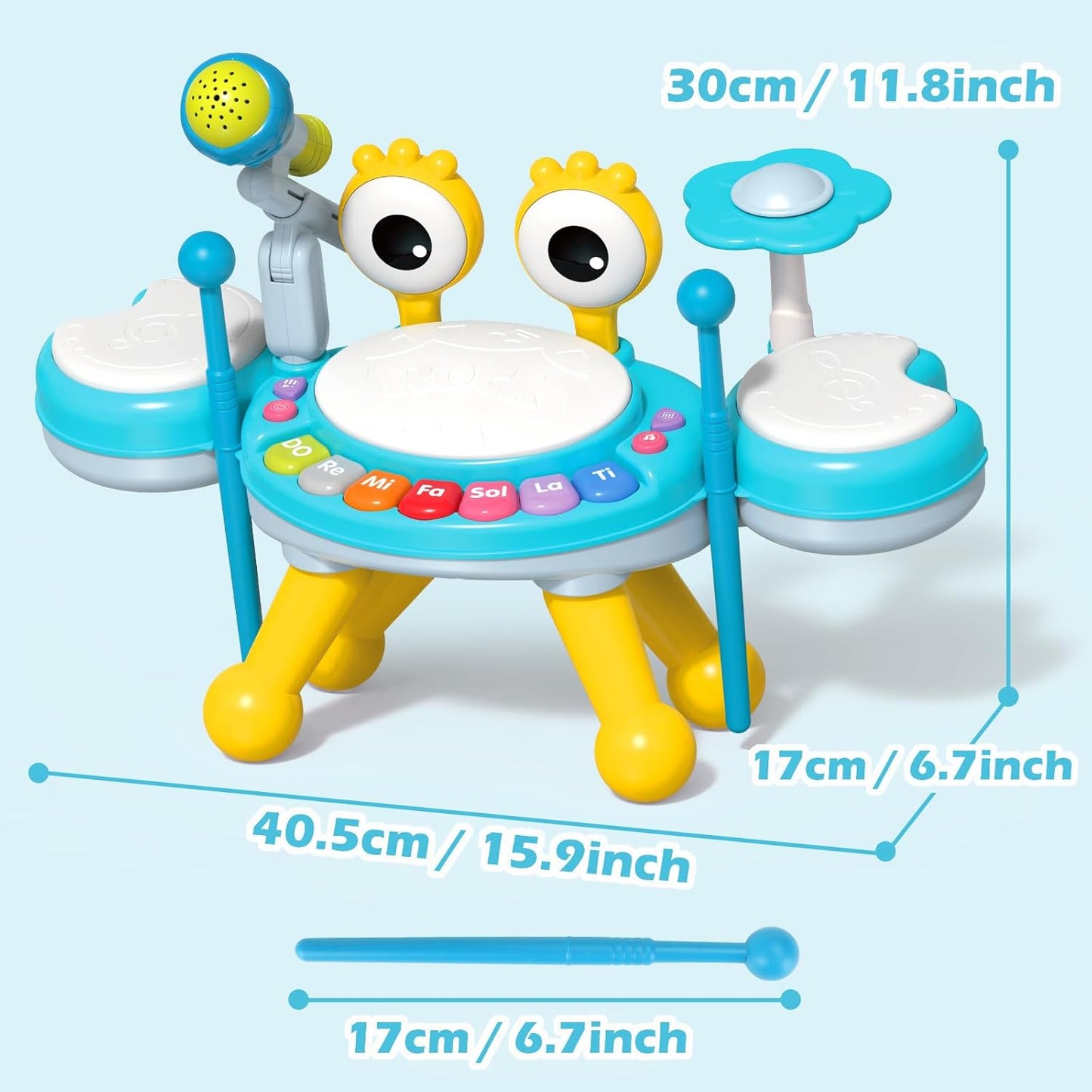 Drum Music Playset with Microphone
