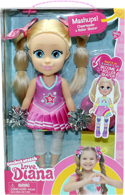 Love Diana Mashup Cheerleader Roller Skater Doll 13 Inches