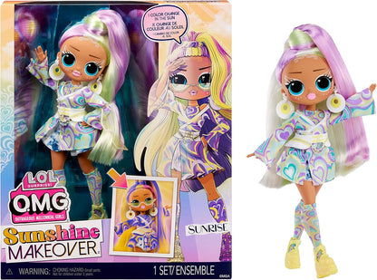 L.O.L. Surprise! OMG Sunshine Makeover Sunrise Fashion Doll, Color Change Effect