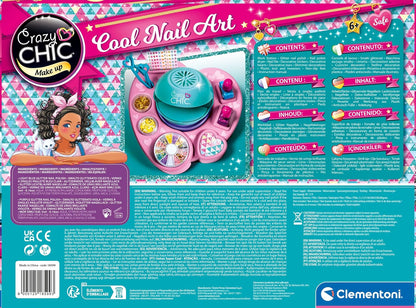 Clementoni- Crazy Chic Cool Nail Art Set for Kids