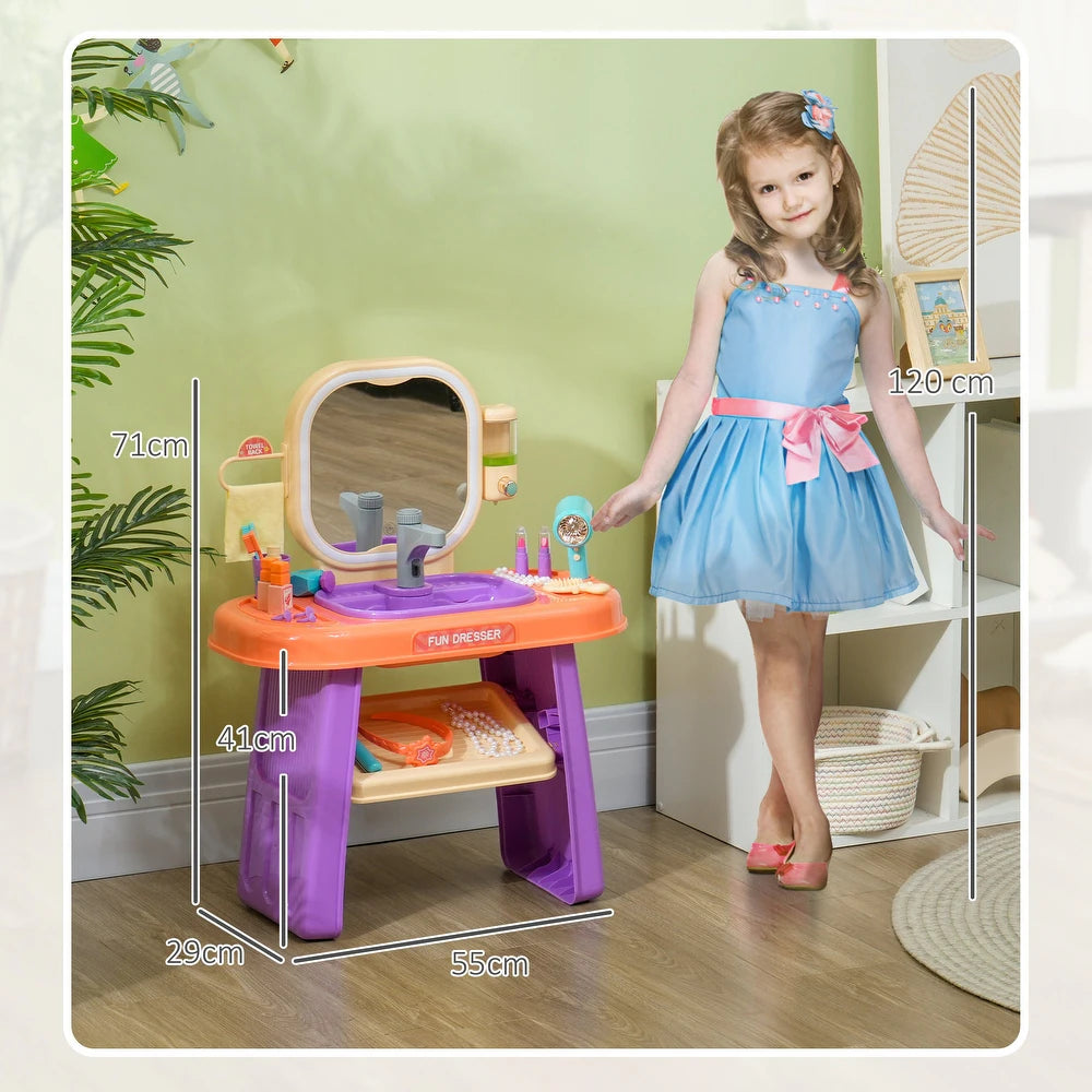 Toddler Makeup Table with Faucet