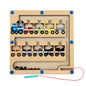 Wooden Train Number Color Magnetic Maze Early Education Montessori Activity Slot