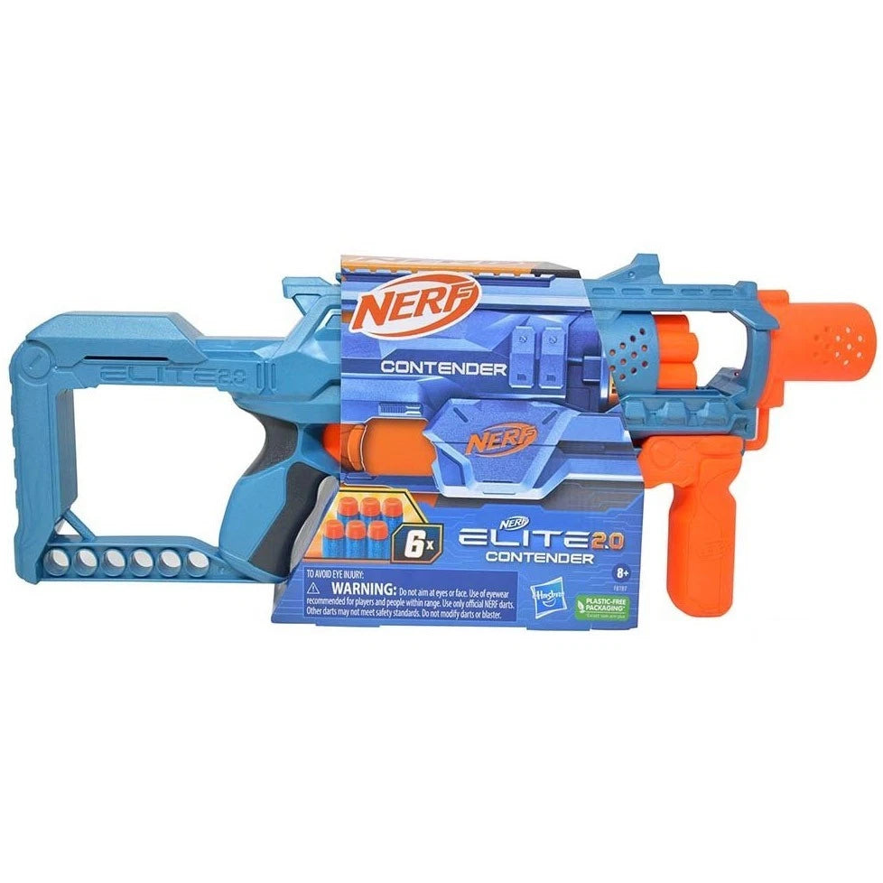 Nerf Elite 2.0 Contender Blaster Gun Unisex, 8-10 Years